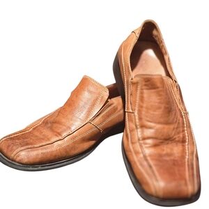 Aldo Men's Slip-On Loafers in Brown Leather